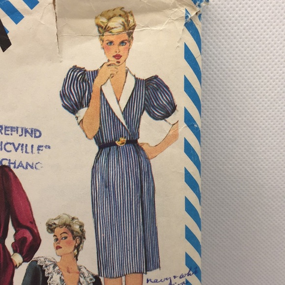 Simplicity 6208 Misses Mock Wrap Dress Sewing Pattern Size Medium10-12-14 Uncut - Picture 3 of 11